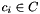 $c_i \in C$