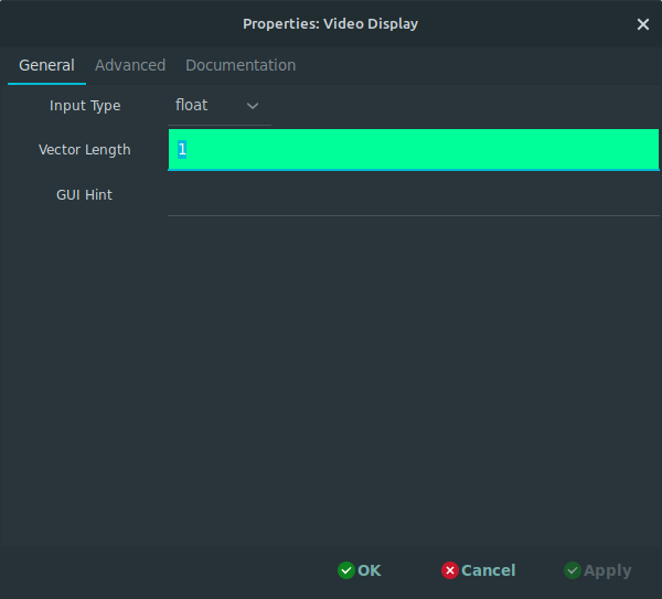 Video Display Parameters Screenshot